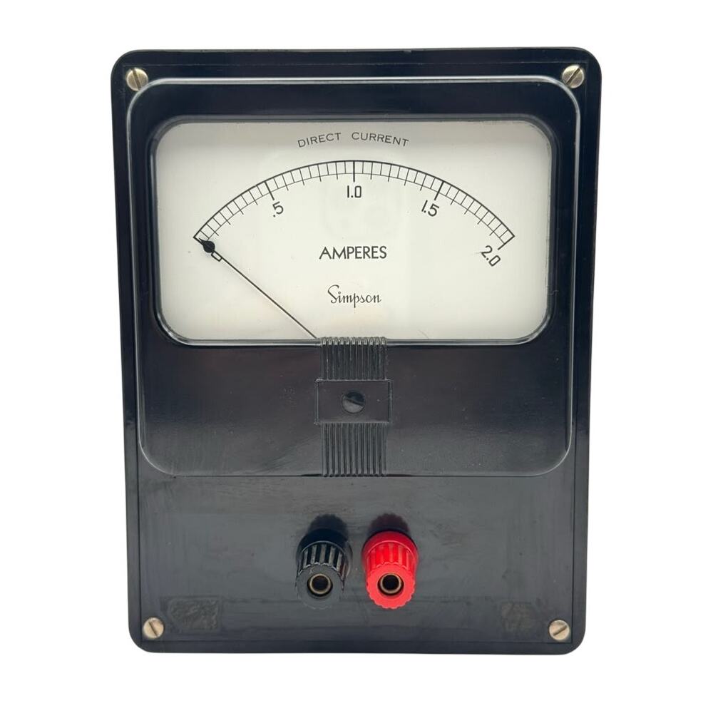 Simpson Model 9 Family 0-2A DC Laboratory Ammeter Parts/Repair Partially Tested